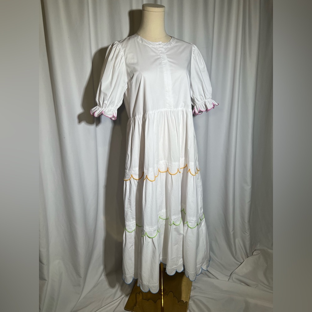 English Factory SCALLOPED EDGE MIDI DRESS | M - Picture 5 of 13